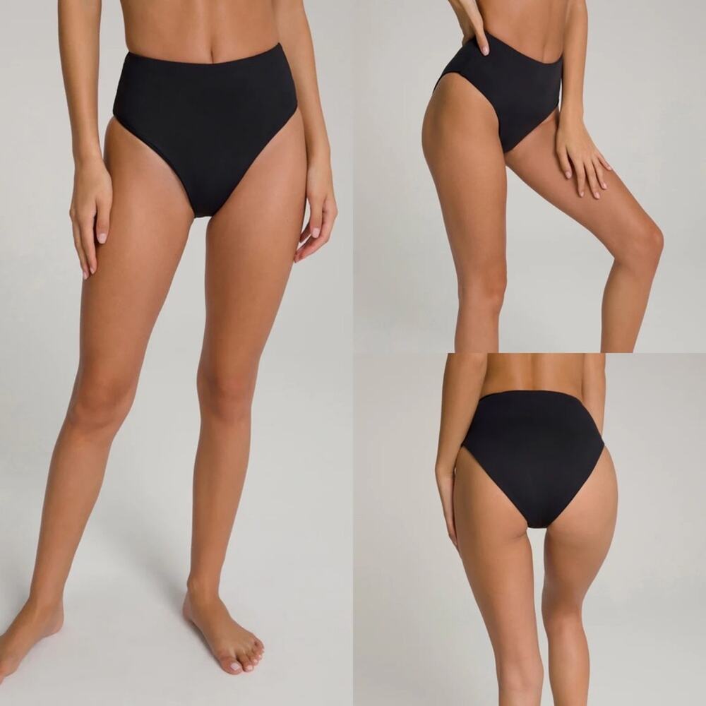 Good American Good Waist Bottom Black Swim Bikini GA 0 XS